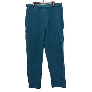 Brain Dead Pants Mens Medium Teal Blue Carpenter Canvas Power Fist Streetwear